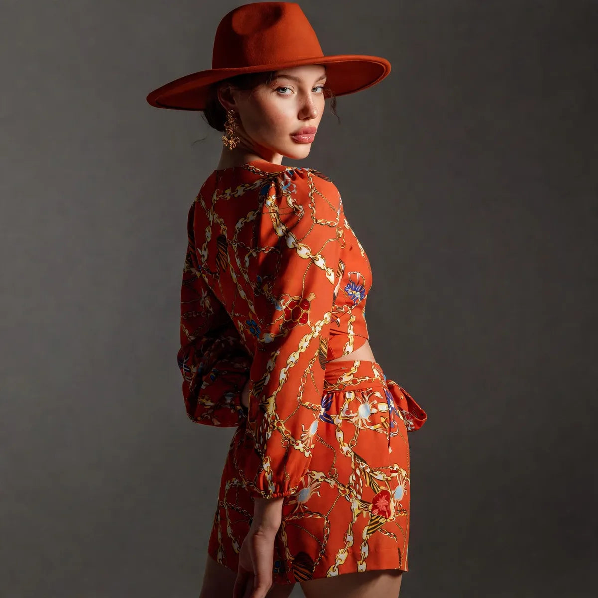 ORLEVE Cutout Belted Romper editorial lookbook hero