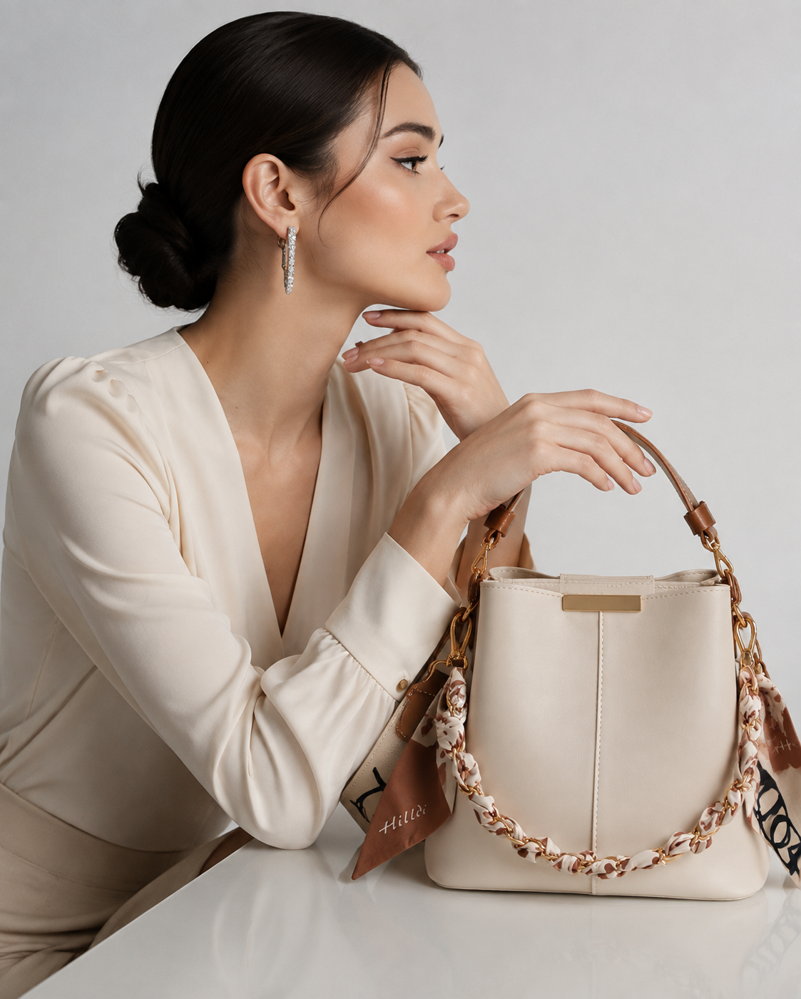 Ivory Charm tote bag for women