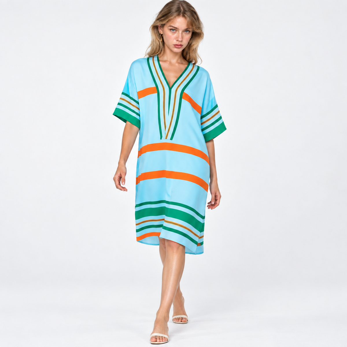 Striped Midi