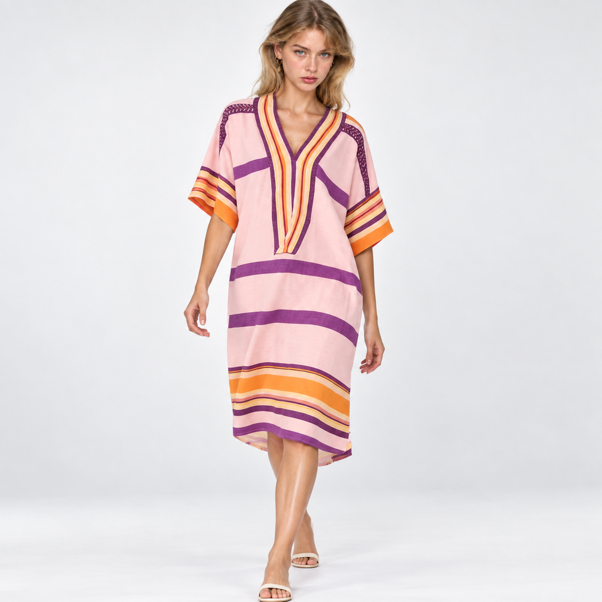 Striped Midi