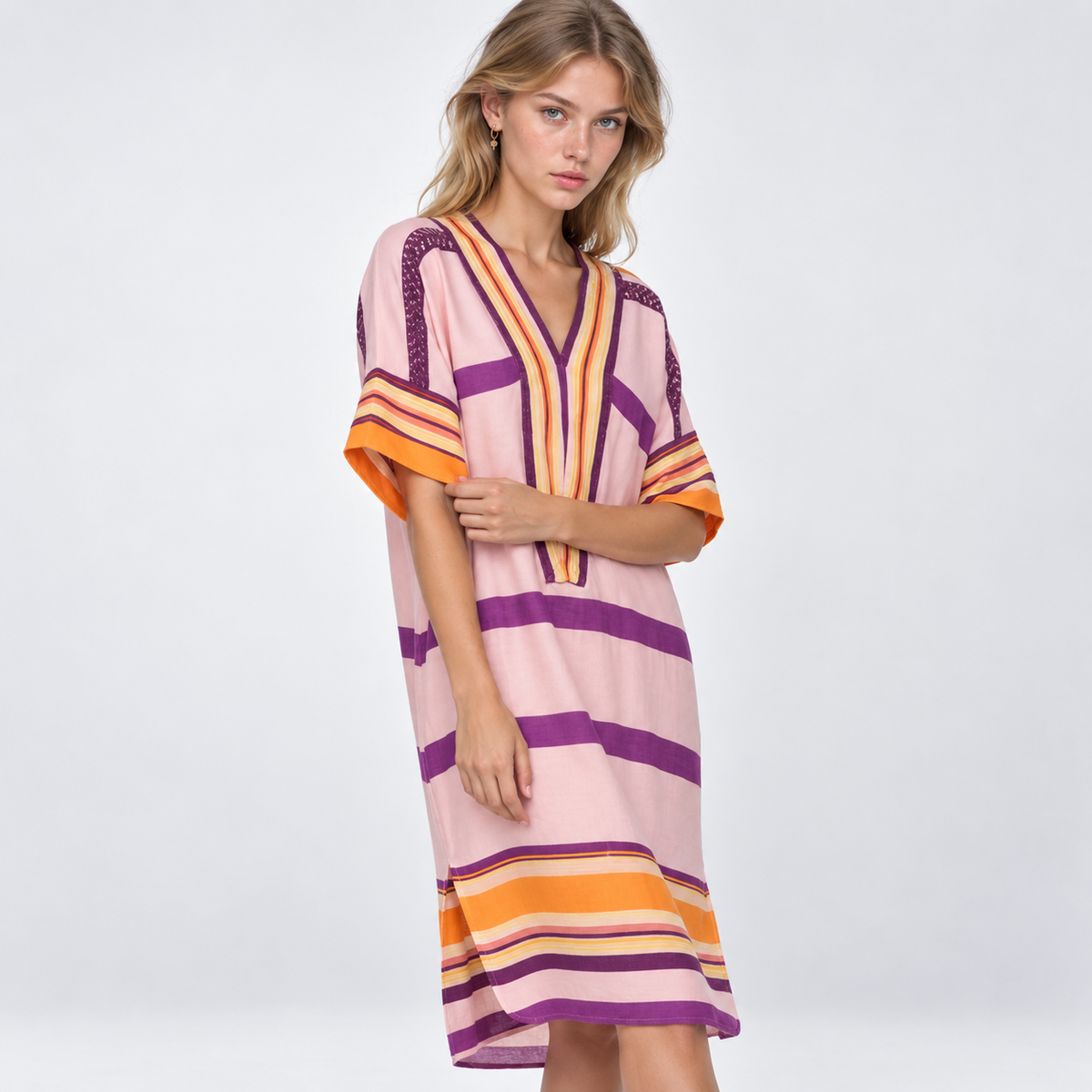 Striped Midi