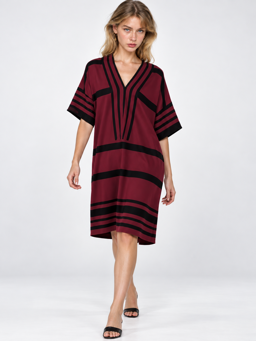 Striped Midi