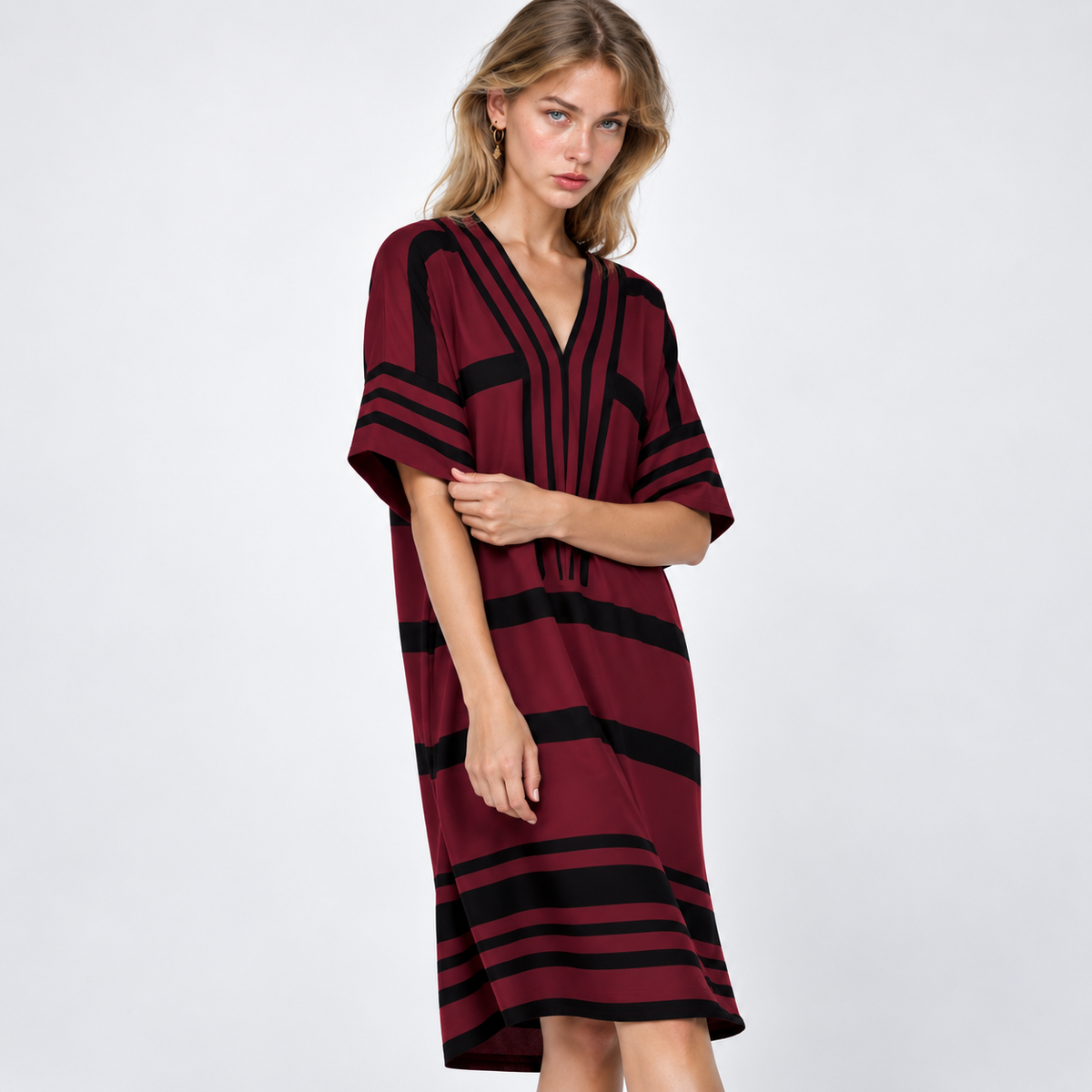 Striped Midi