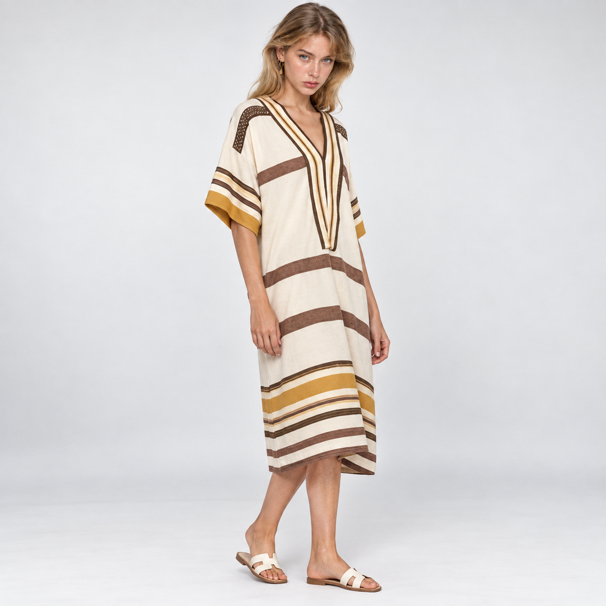 Striped Midi