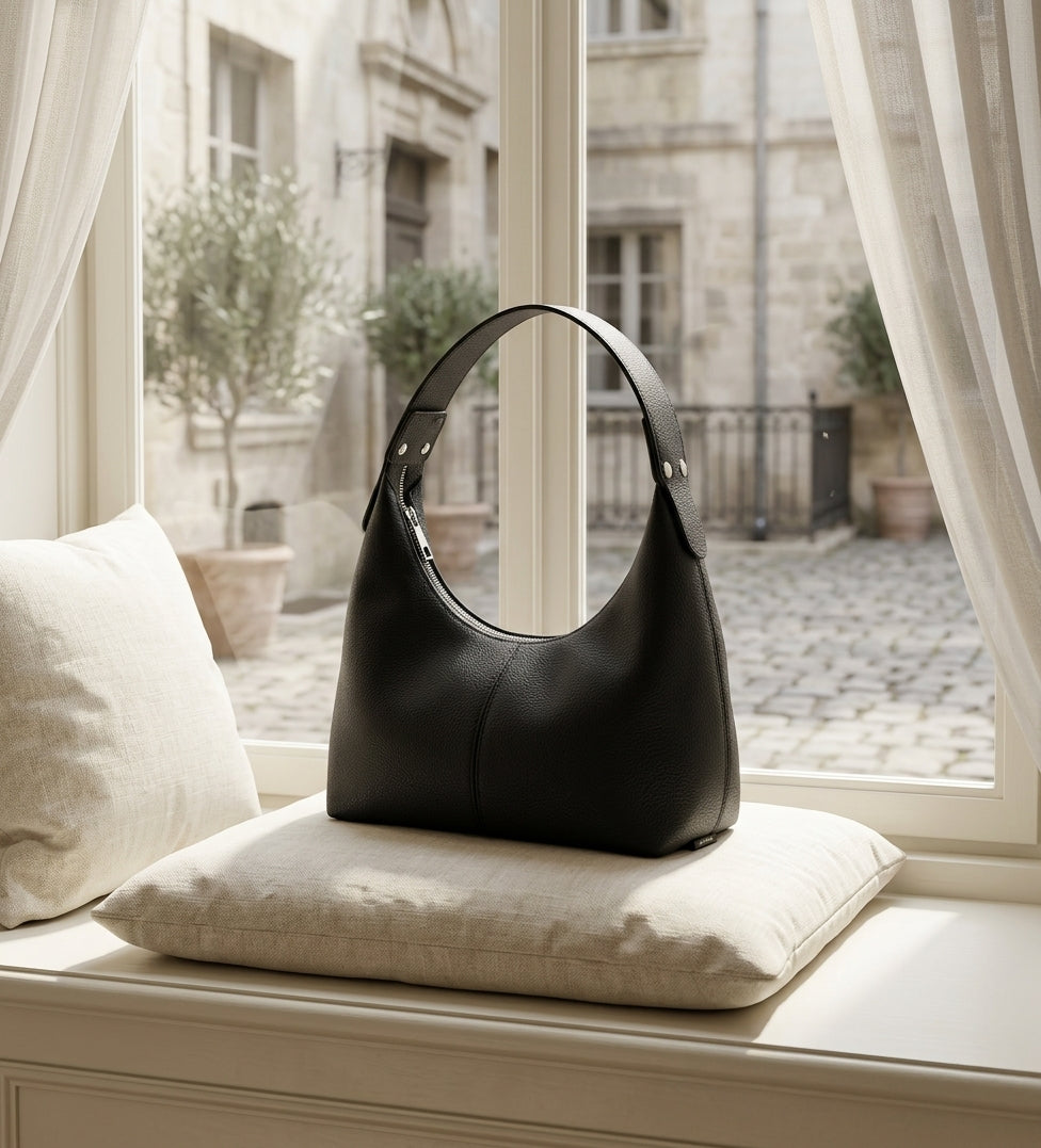 Vintage Crescent Bag close view