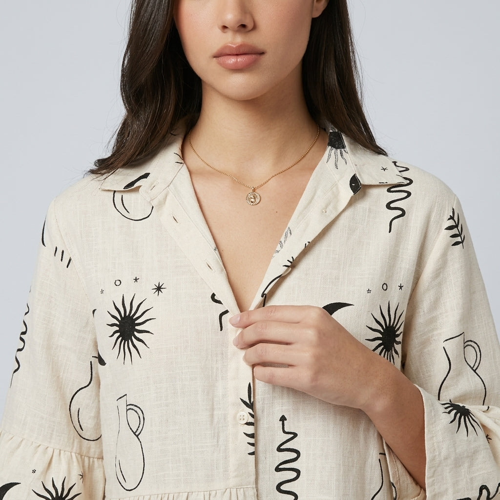 Printed Collared