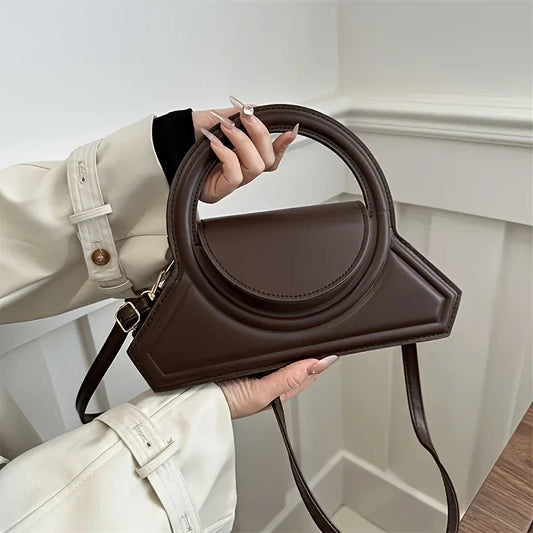 Sculptural Saddle Bag front view