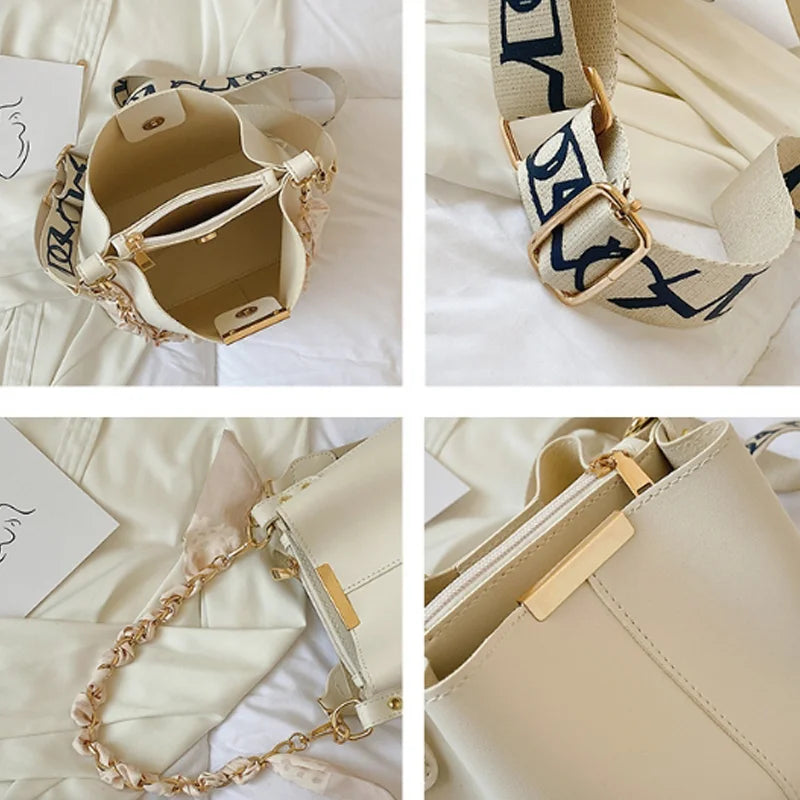 Ivory Charm tote bag detail