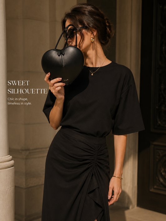 Amour heart-shaped shoulder bag fashion view | ORLEVE