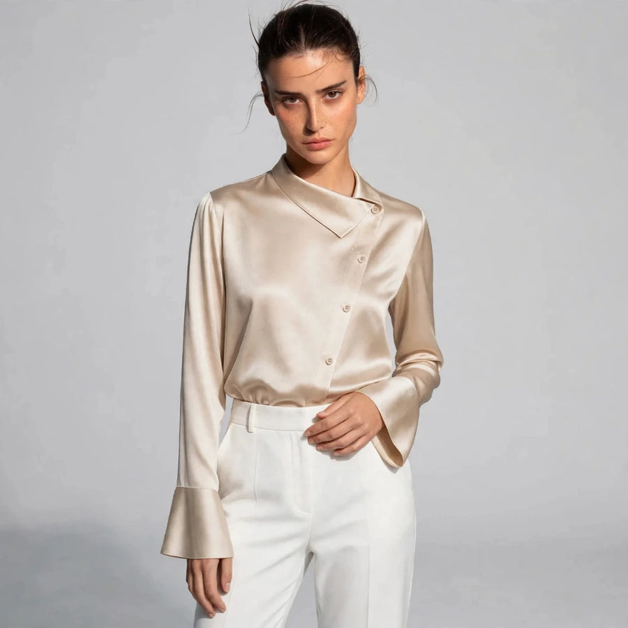 Satin Collar Blouse