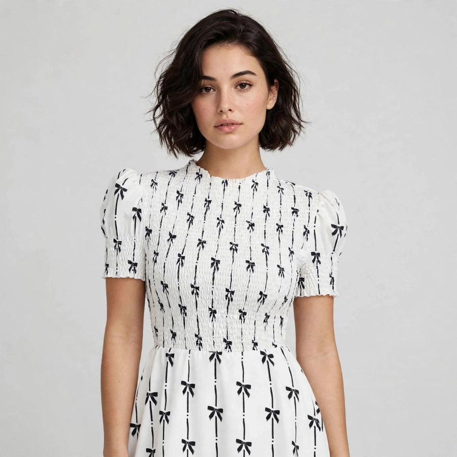 Bow Print Dress