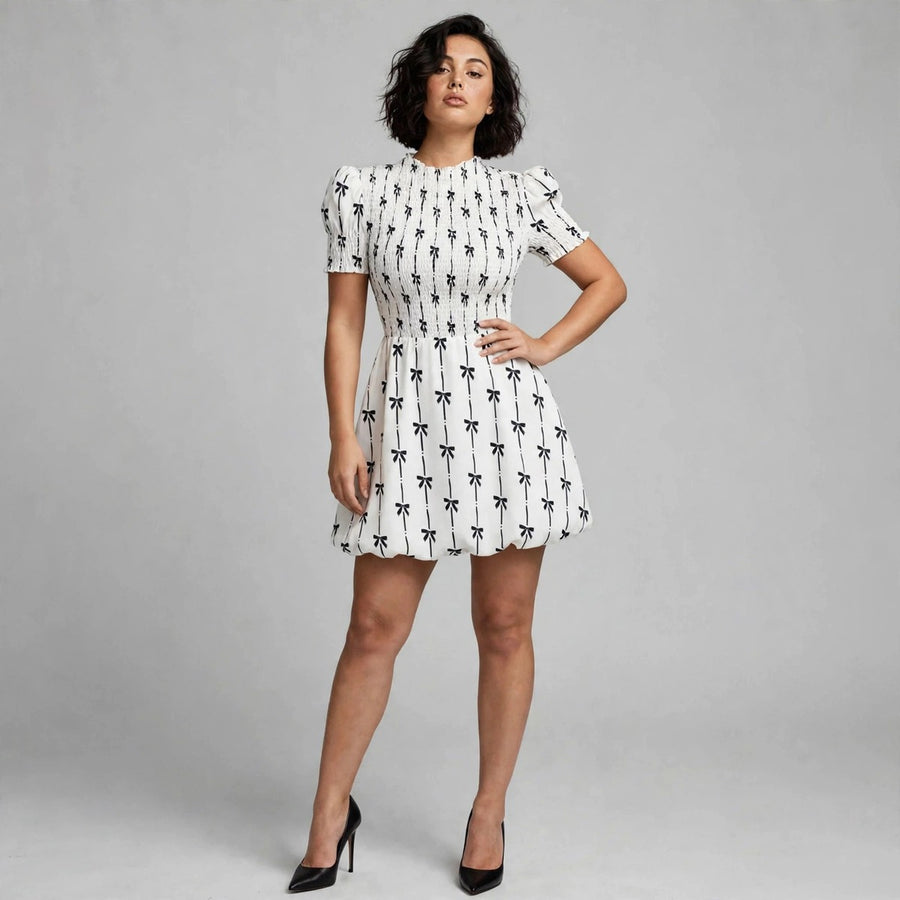 Bow Print Dress