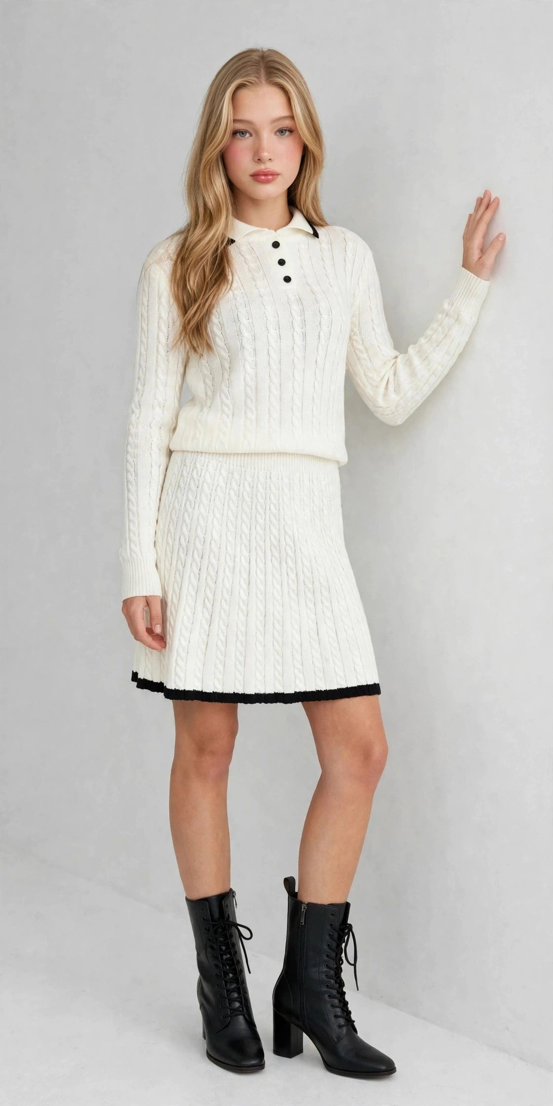 Cable Skirt Set