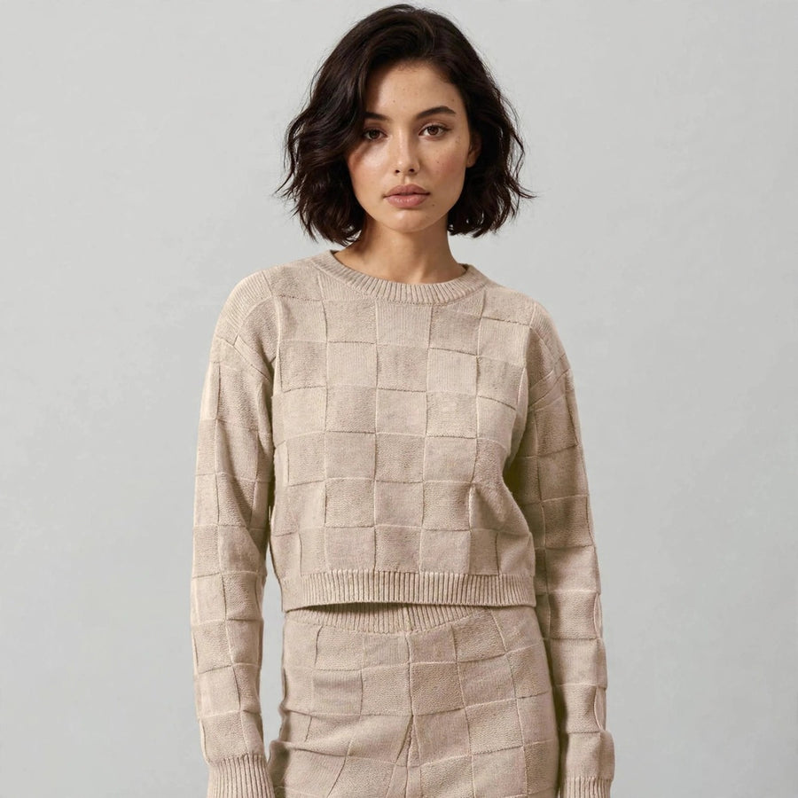 Checkered Pants Set