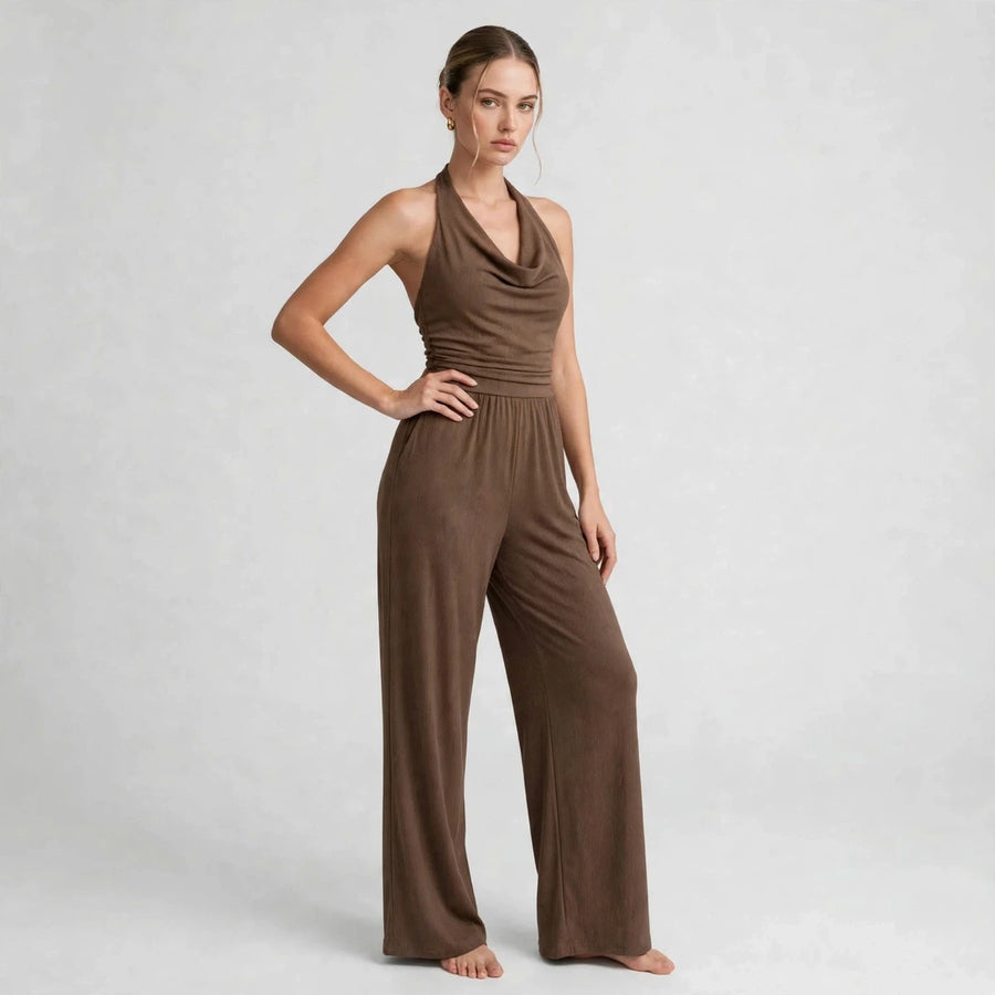 Cowl Halter Jumpsuit