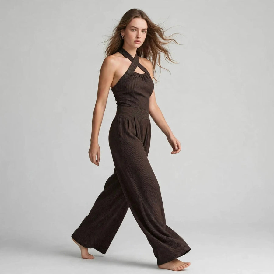 Crisscross Halter Jumpsuit