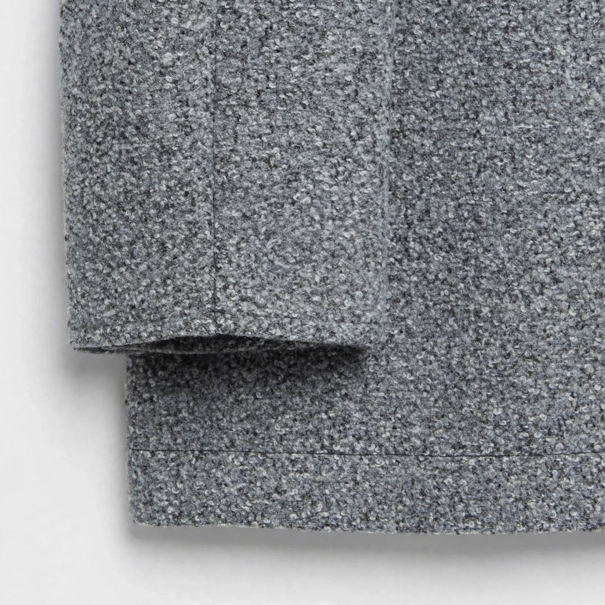 Cropped Zip Jacket in Gray – cuff close-up