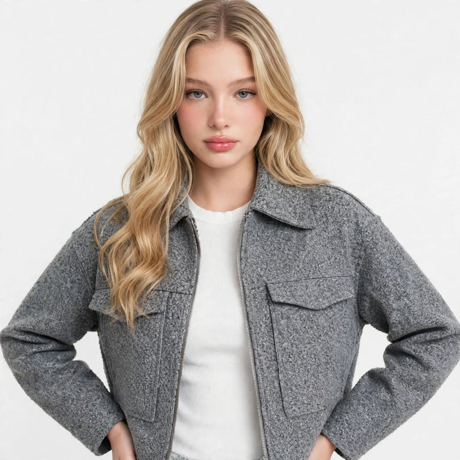 Cropped Zip Jacket