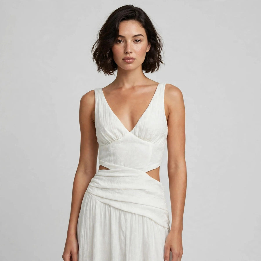 Cutout V-Neck Dress