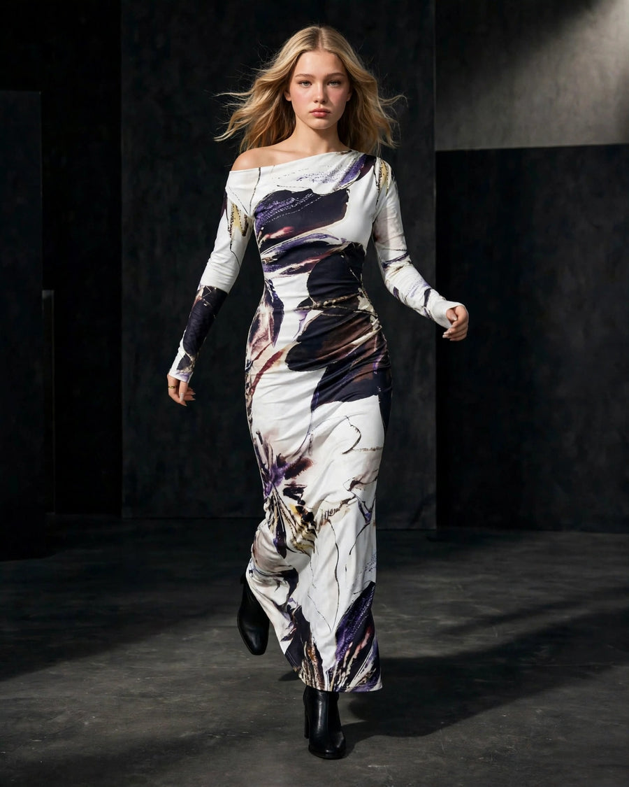 Floral Shoulder Dress