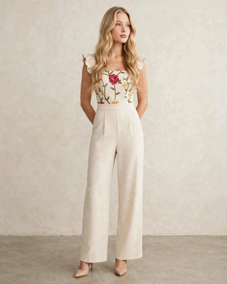Floral Ruffle Jumpsuit