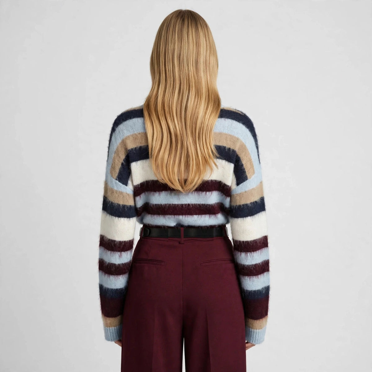 Fuzzy Striped Sweater