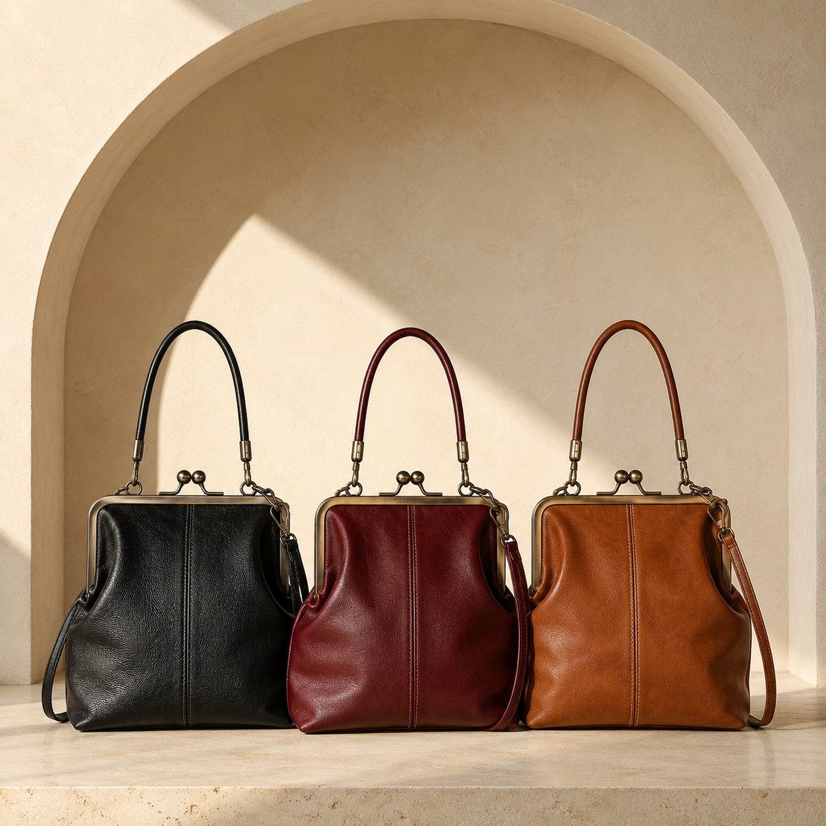 Heritage bucket bag front view | ORLEVE