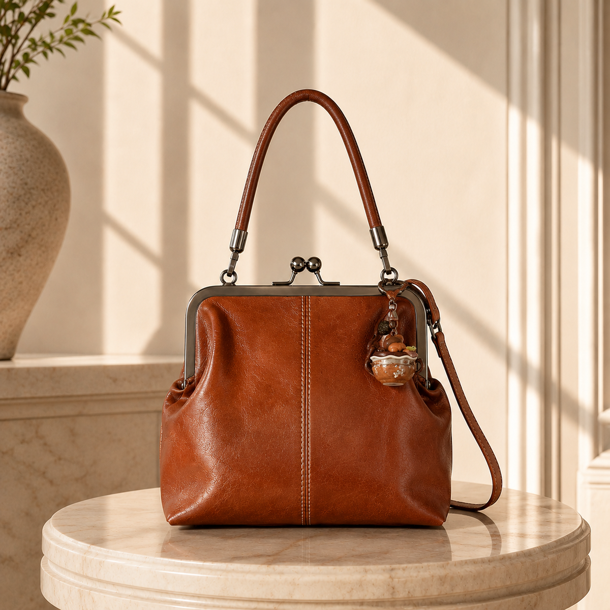 Heritage bucket bag close view | ORLEVE