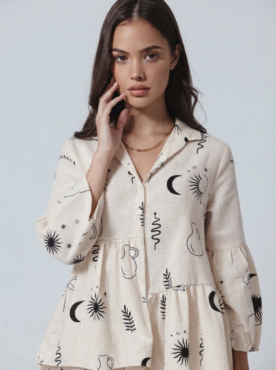 Printed Collared