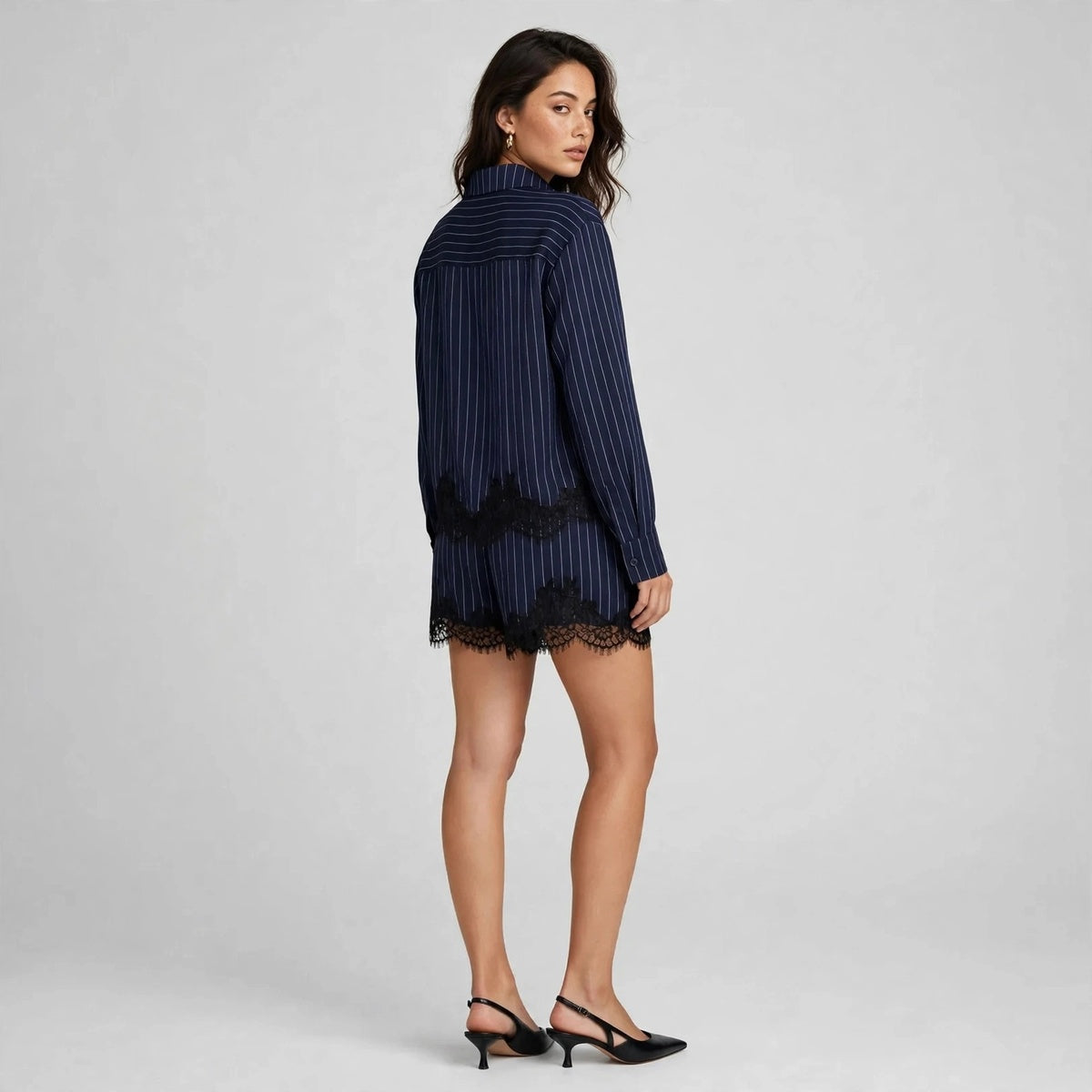 Lace Shirt Set