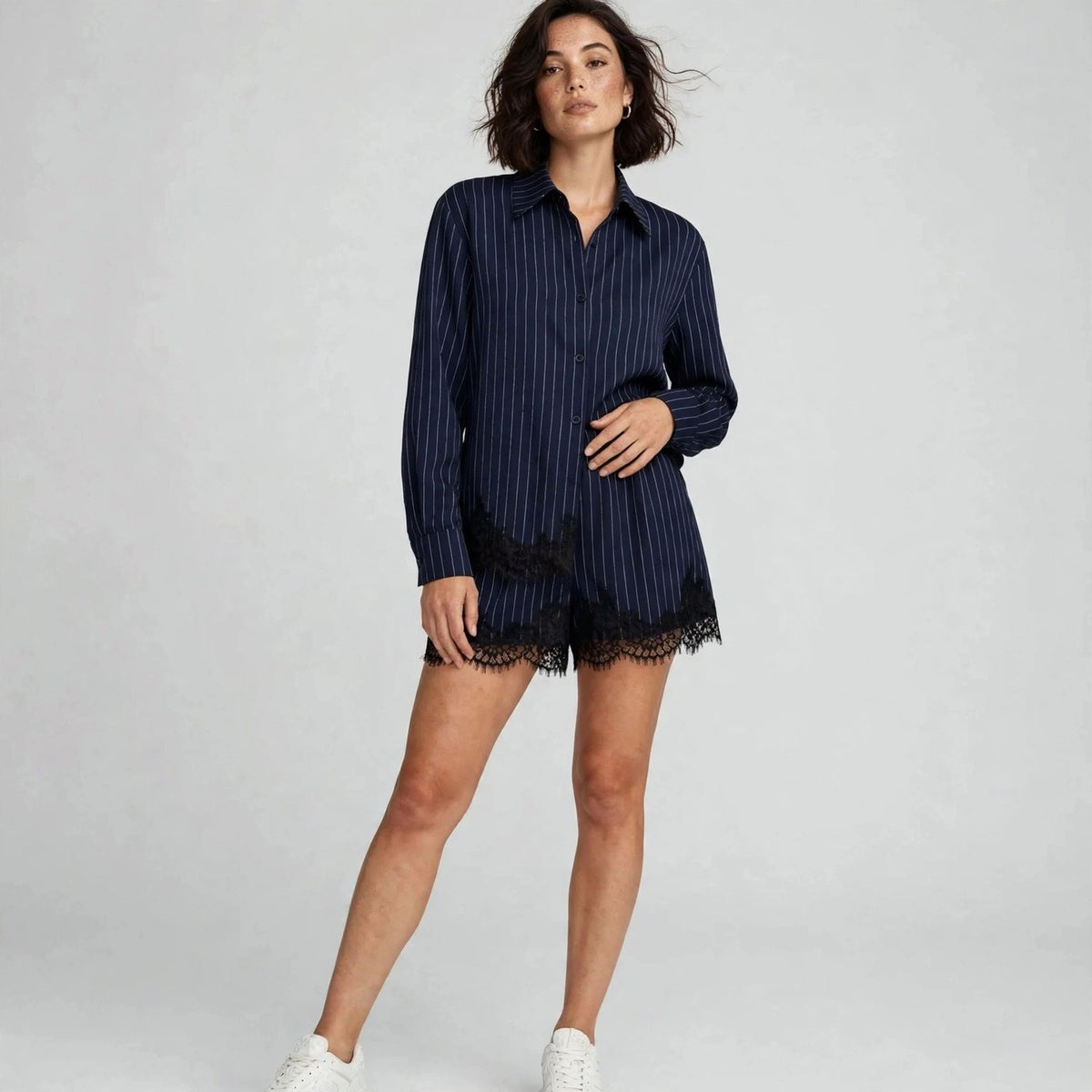 Lace Shirt Set