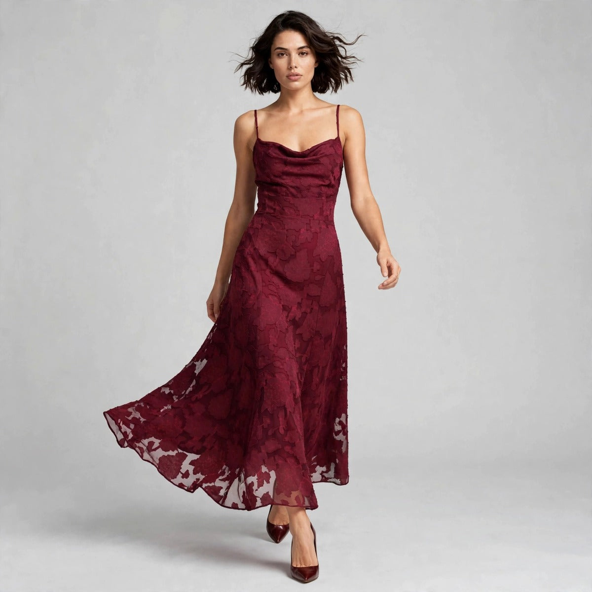 Lace-Up Maxi Dress
