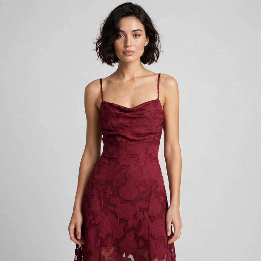 Lace-Up Maxi Dress