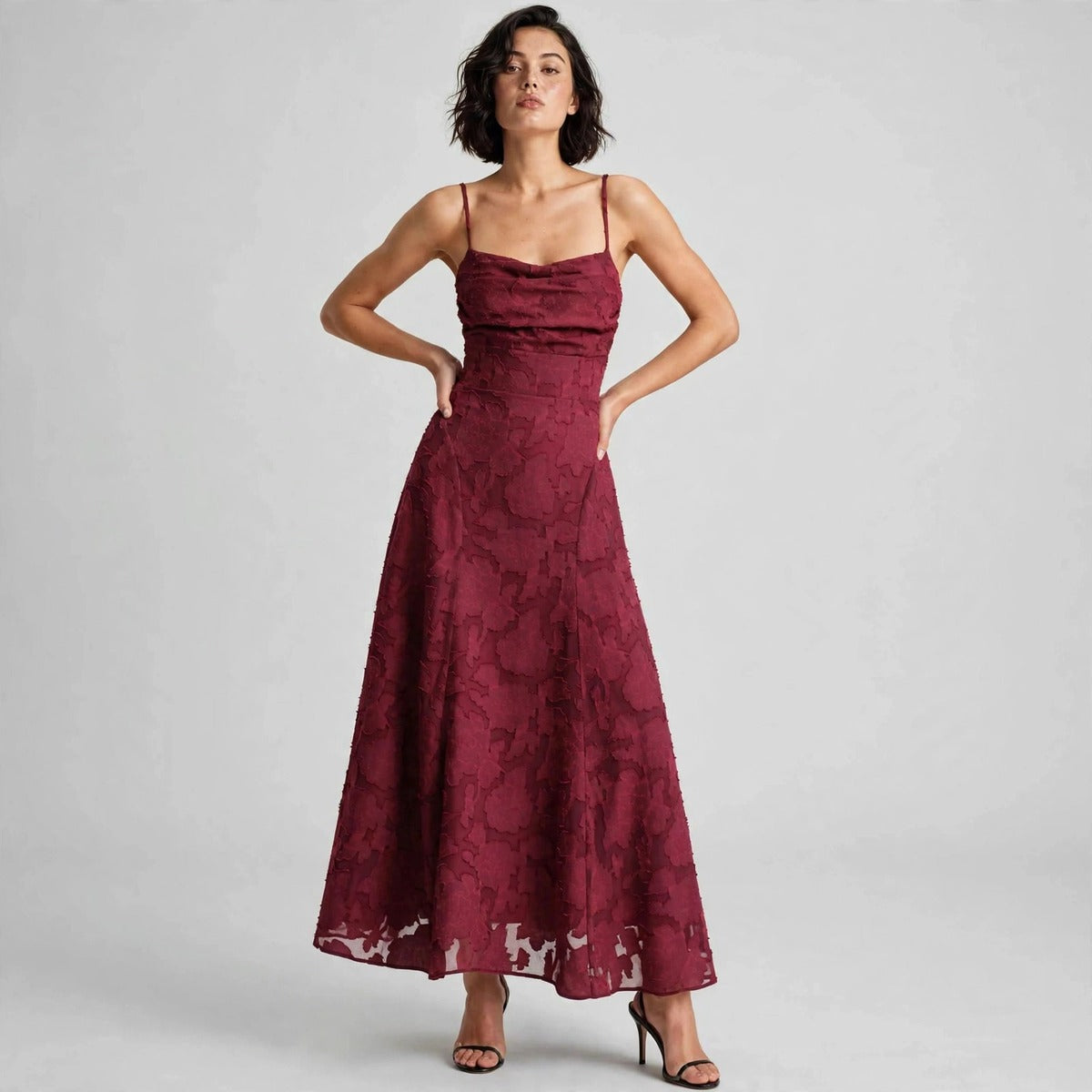 Lace-Up Maxi Dress