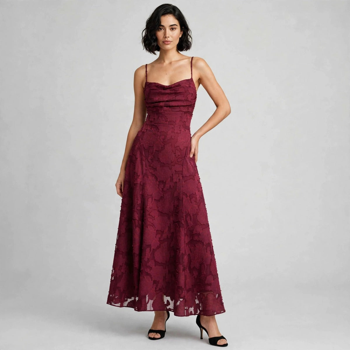 Lace-Up Maxi Dress