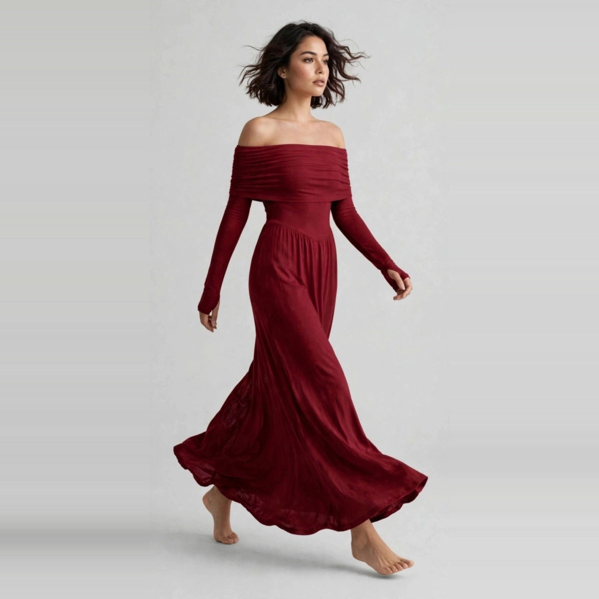 Off-Shoulder Maxi Dress