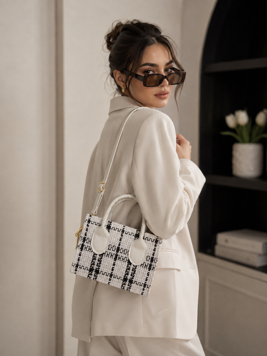 Plaid crossbody bag for women | ORLEVE