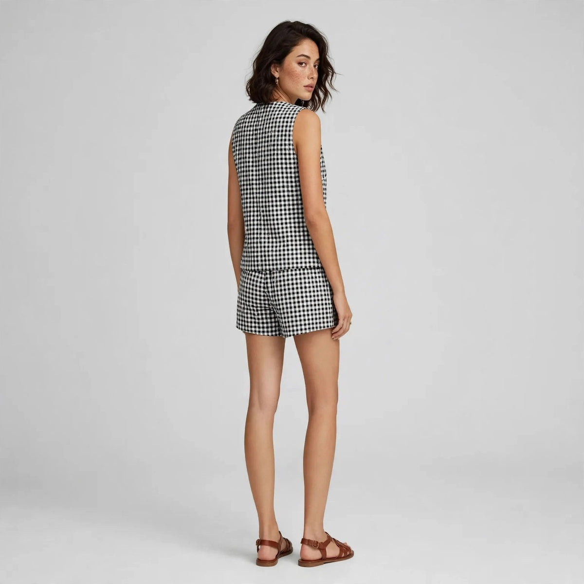 Plaid Top Set