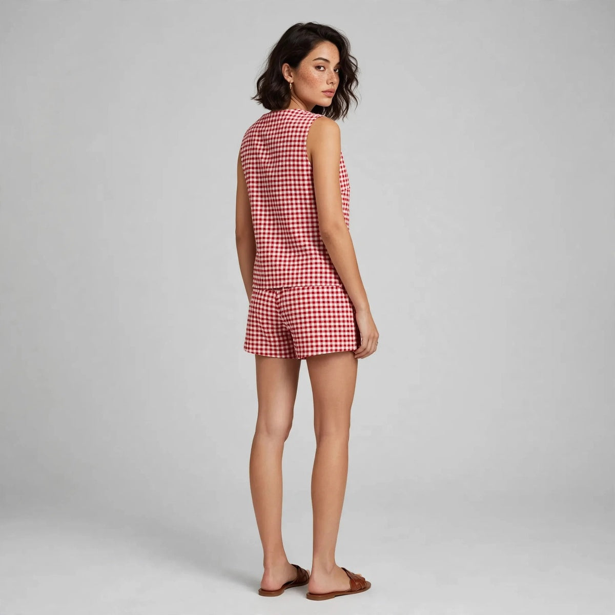 Plaid Top Set
