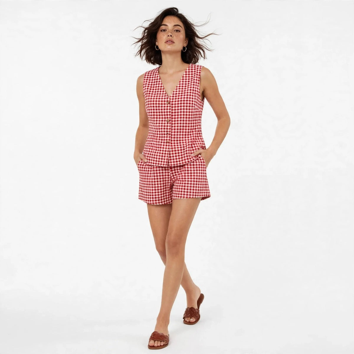Plaid Top Set