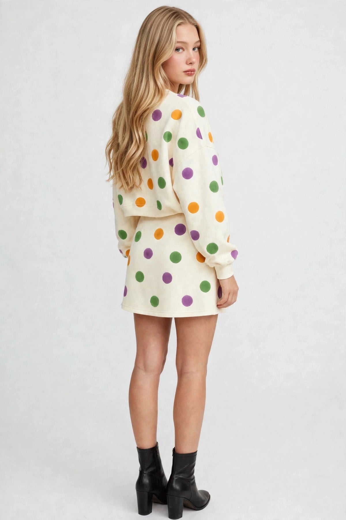 Polka Skirt Set