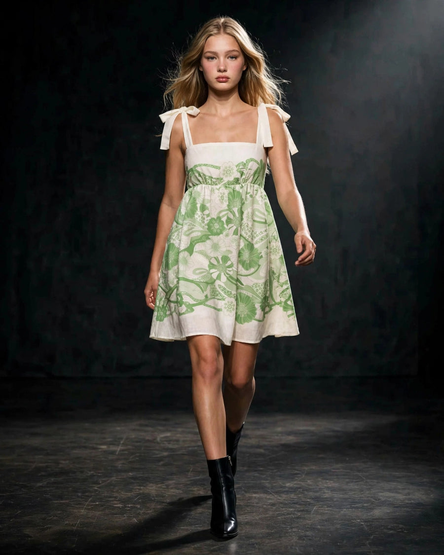 Printed Mini Dress
