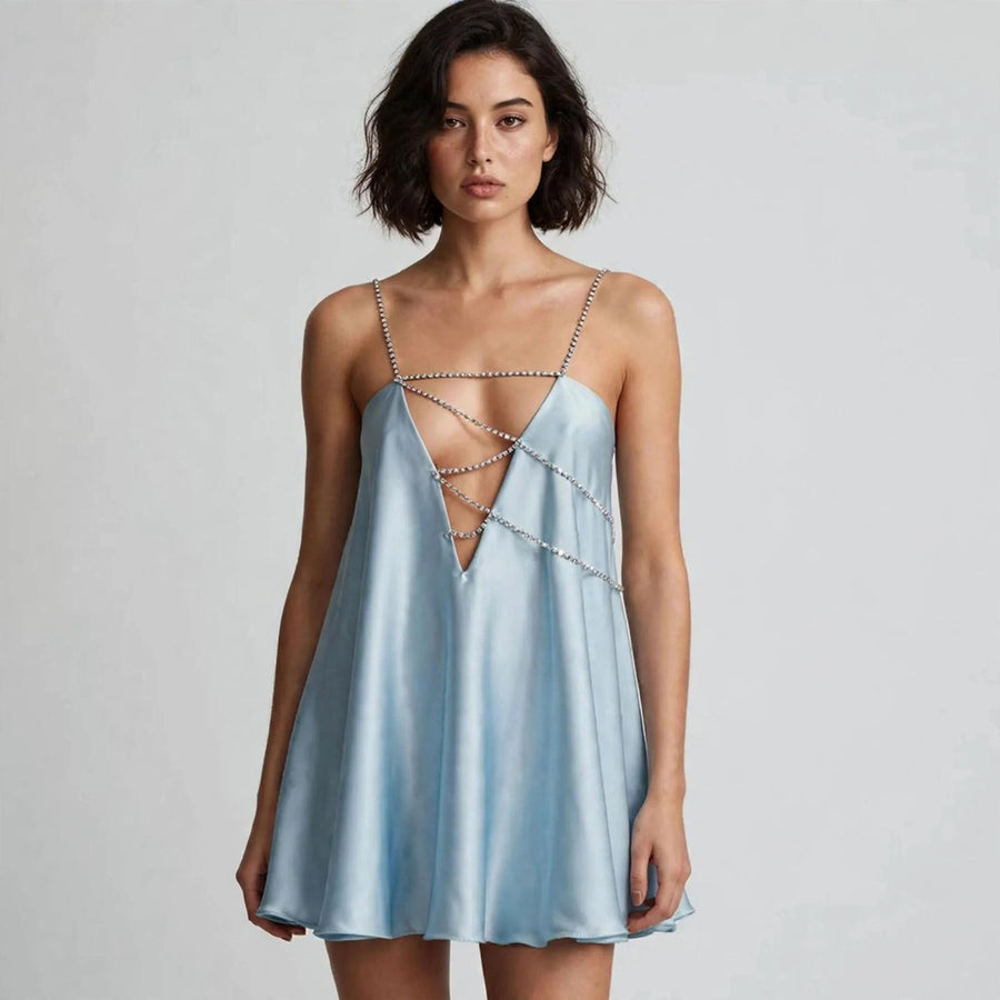Rhinestone Mini Dress