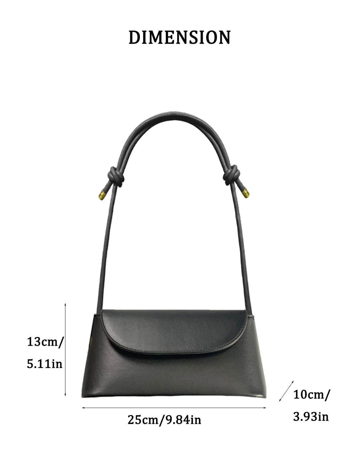 Ruched knotted shoulder bag close view | ORLEVE