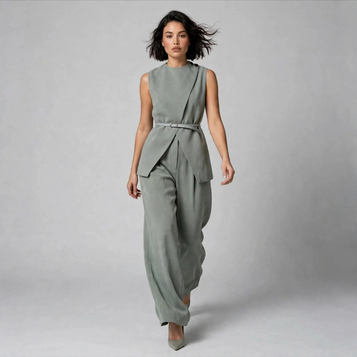 Sleeveless Pants Set