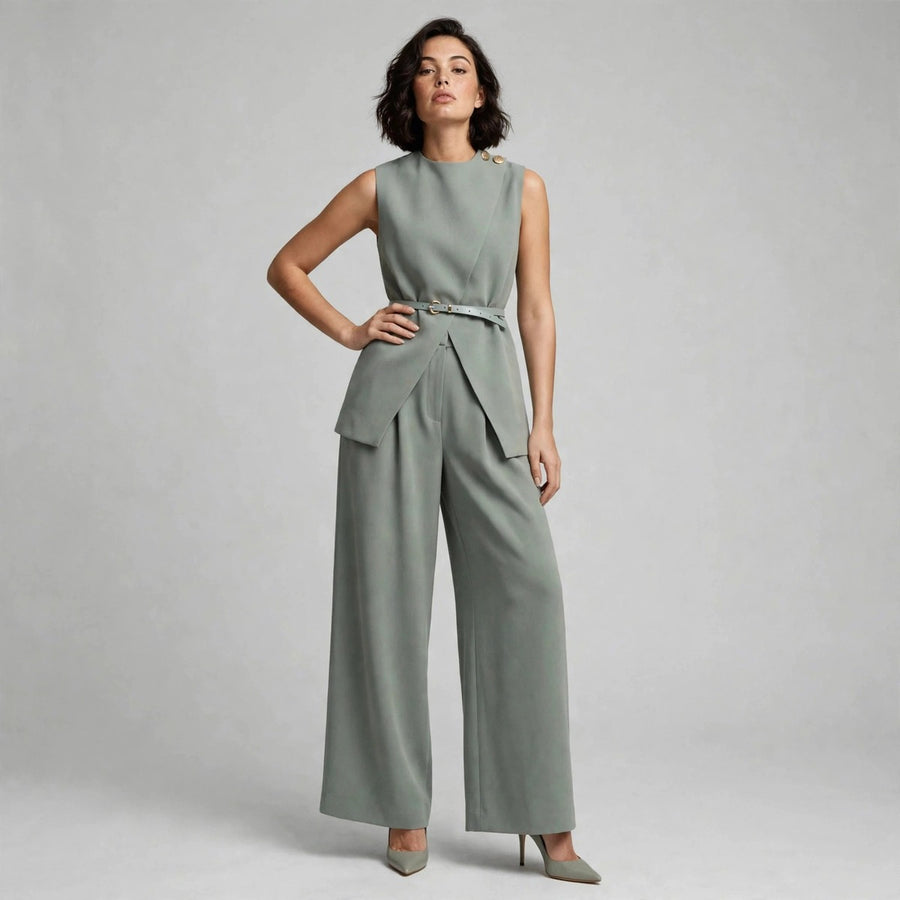 Sleeveless Pants Set