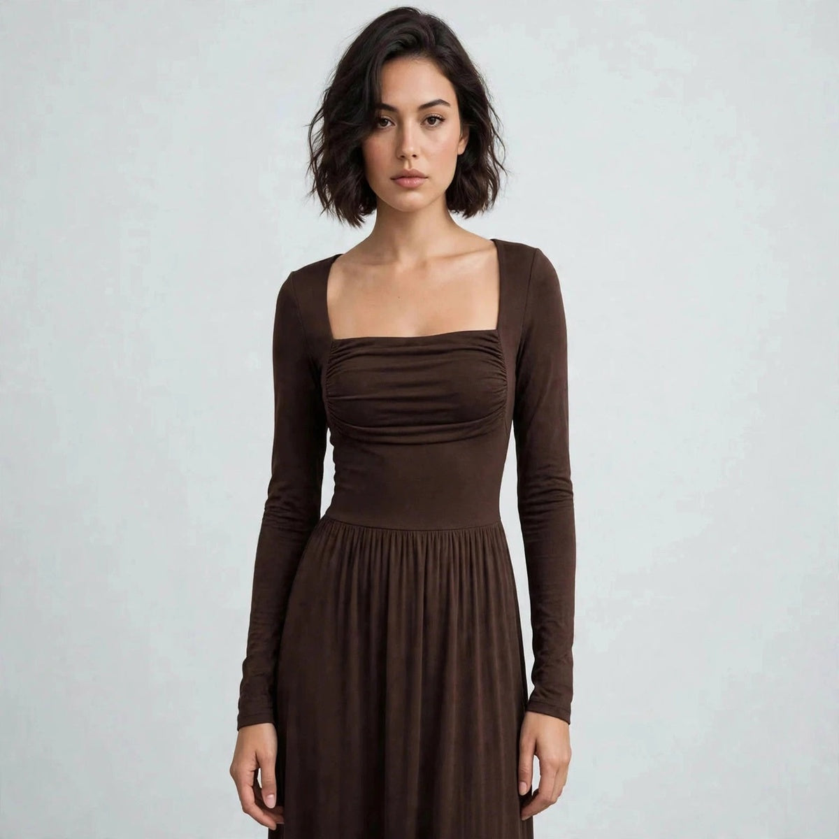 Square-Neck Maxi Dress