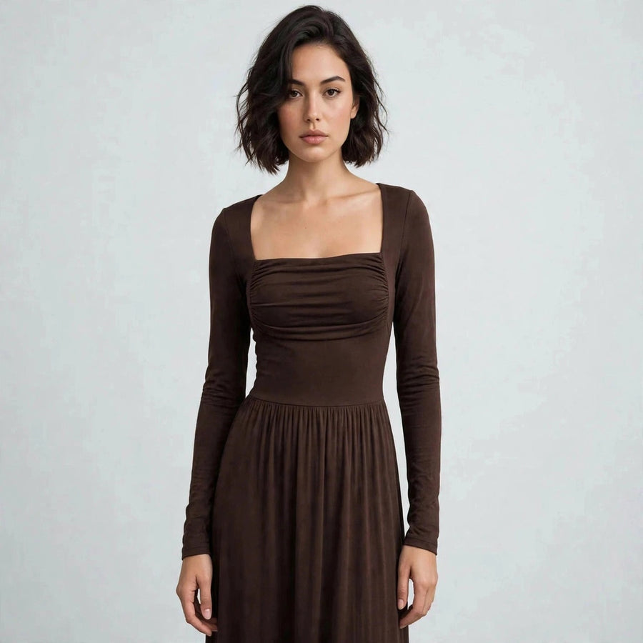 Square-Neck Maxi Dress