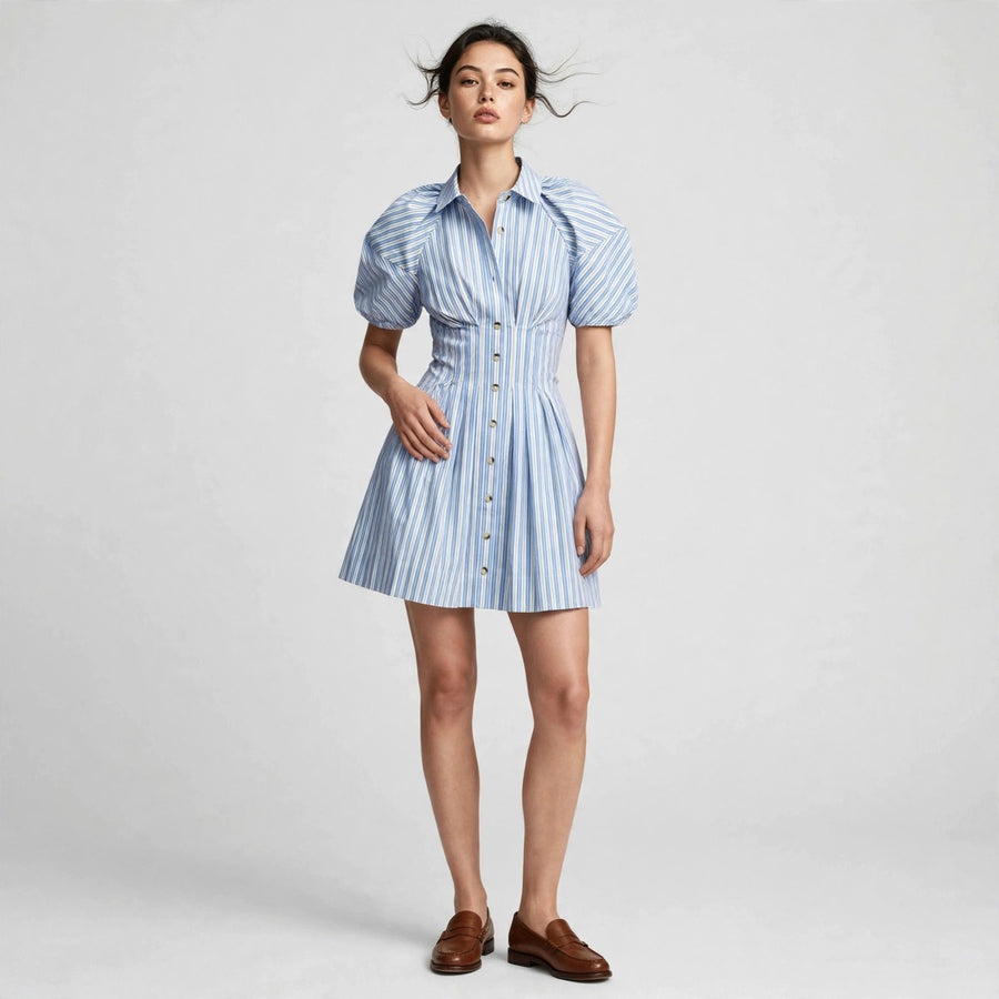Striped Shirt Dress