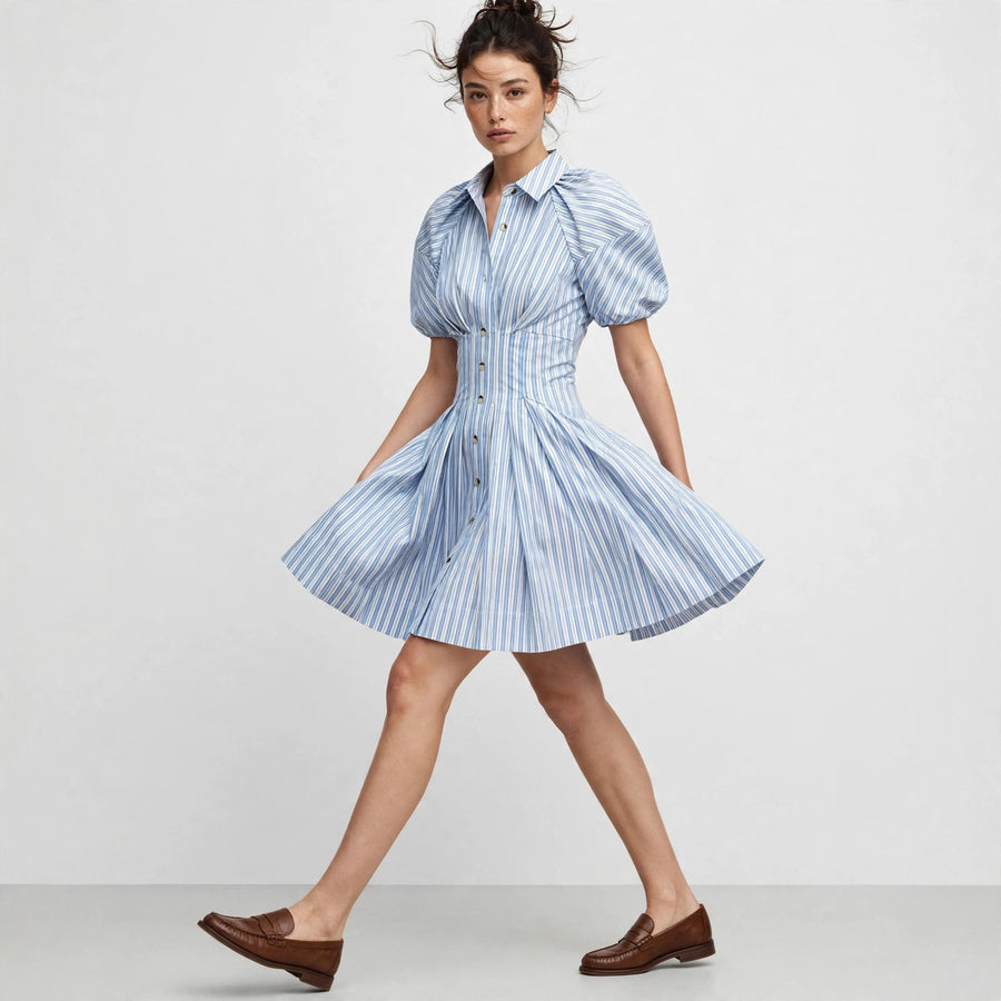 Striped Shirt Dress
